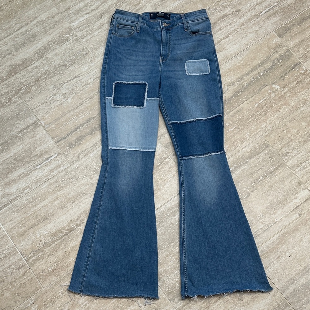 Hollister Denim Patchwork Flare Jeans
